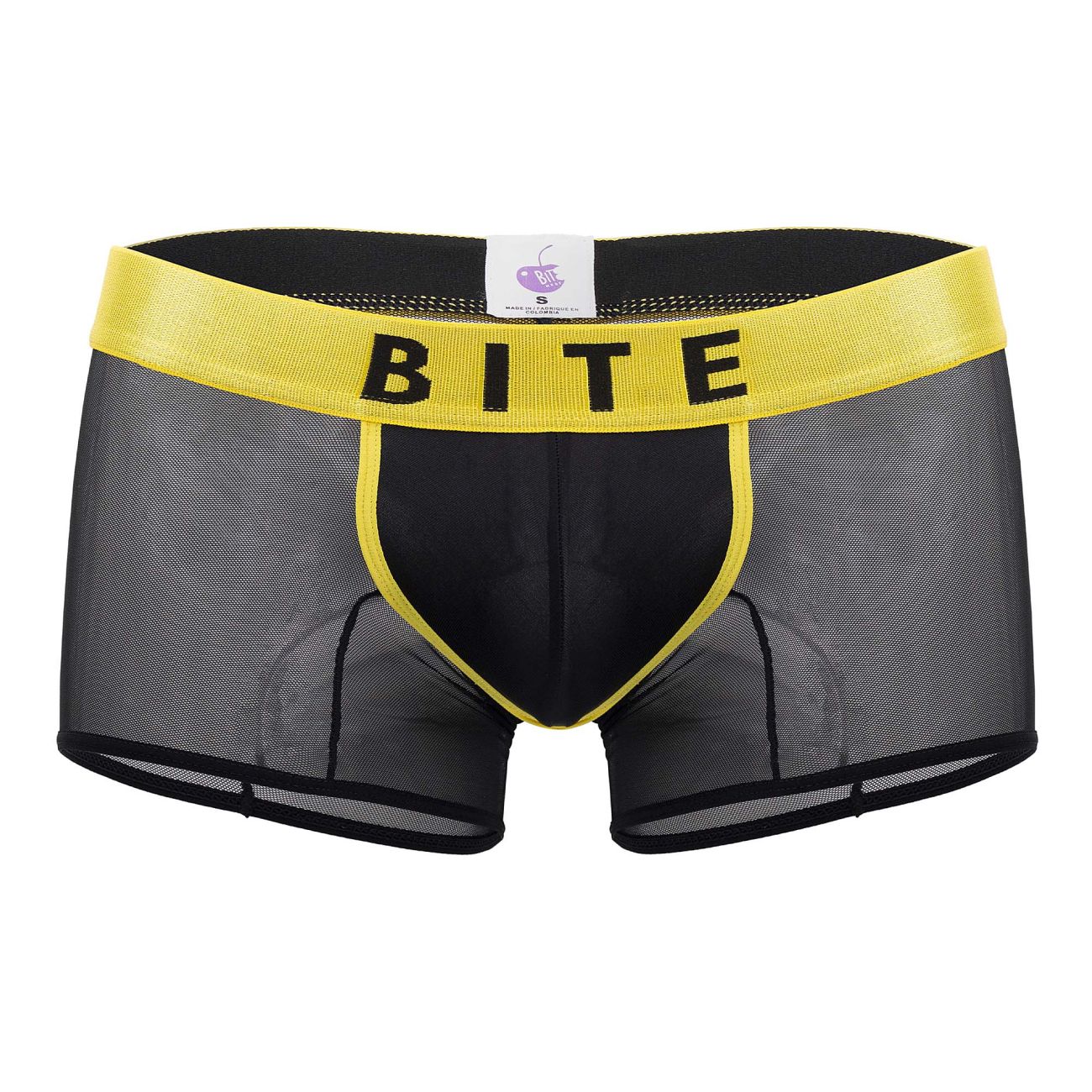 BiteWear BW2023103  Luminous Lime Trunks Black Yellow