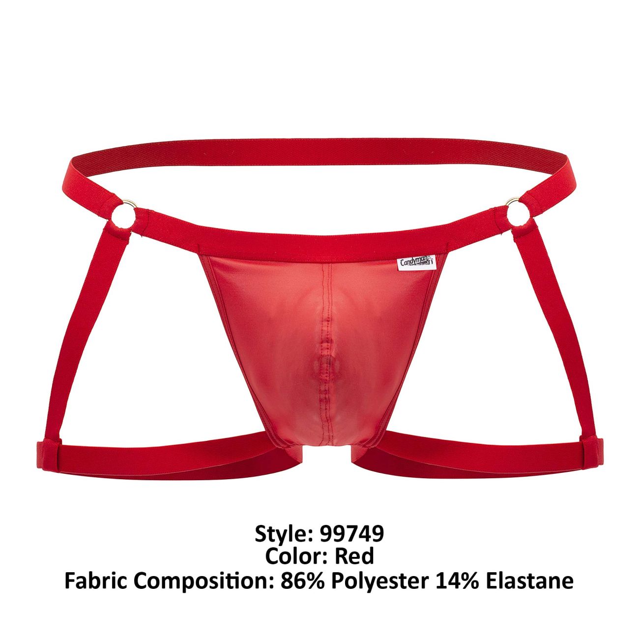 CandyMan 99749 Garter Jockstrap Red