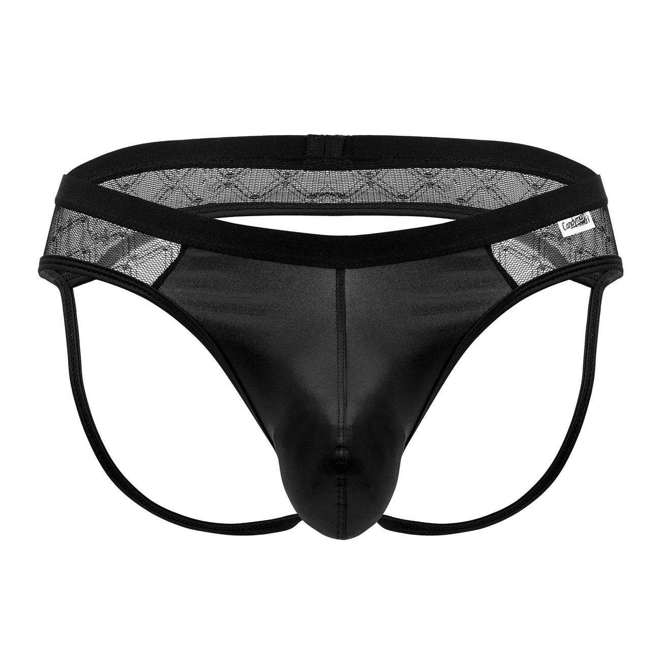 CandyMan 99763 Lace Jockstrap Black