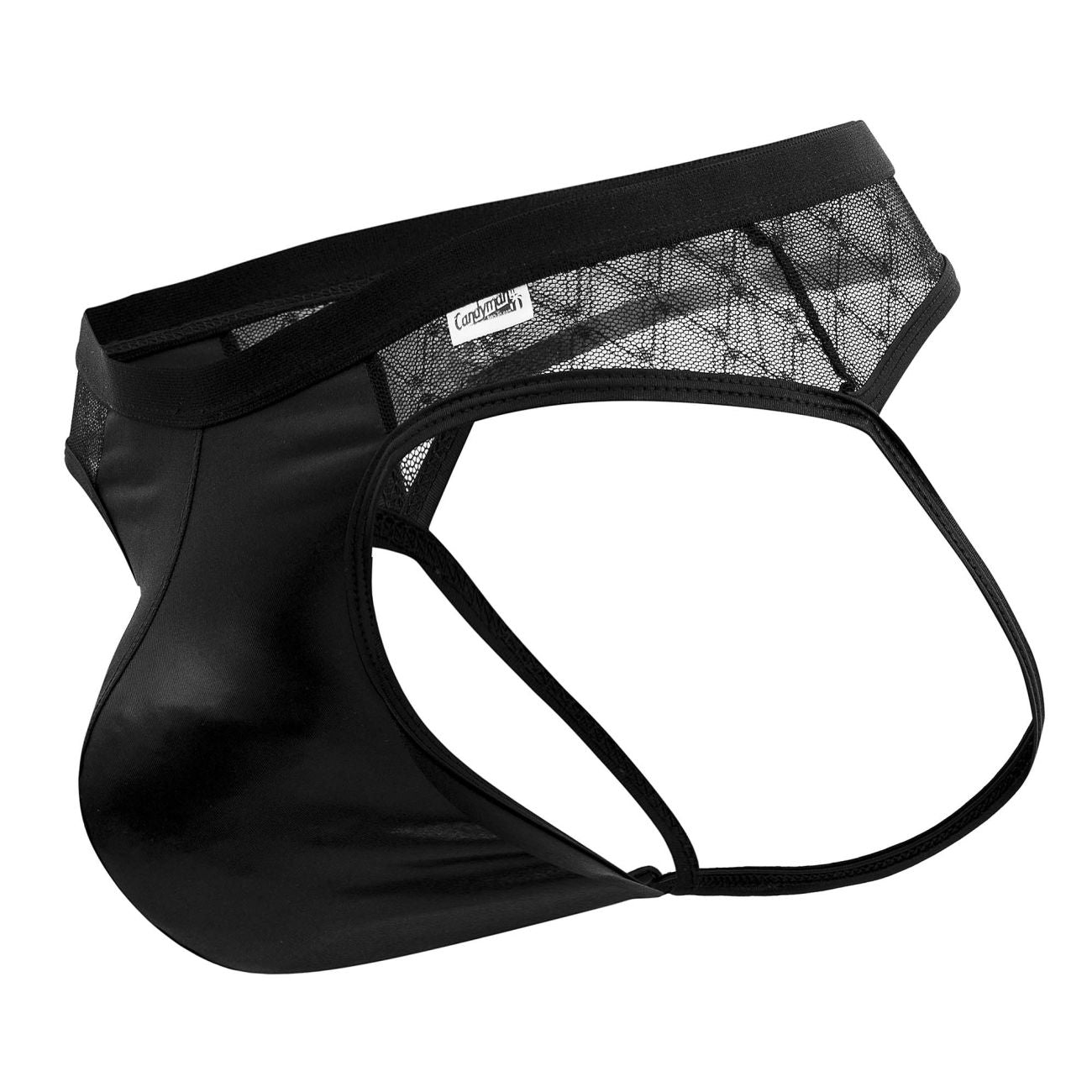 CandyMan 99763 Lace Jockstrap Black