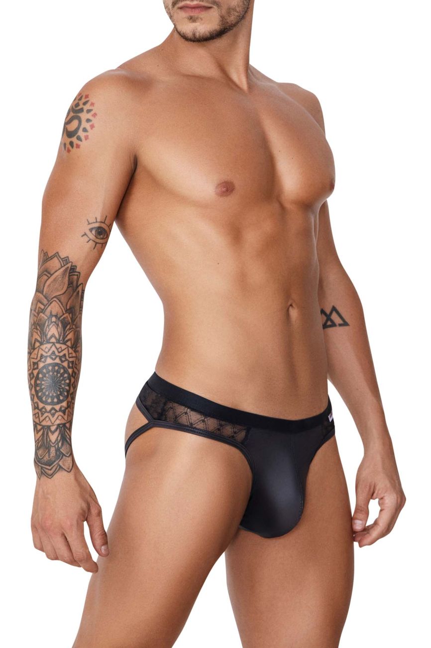 CandyMan 99763 Lace Jockstrap Black