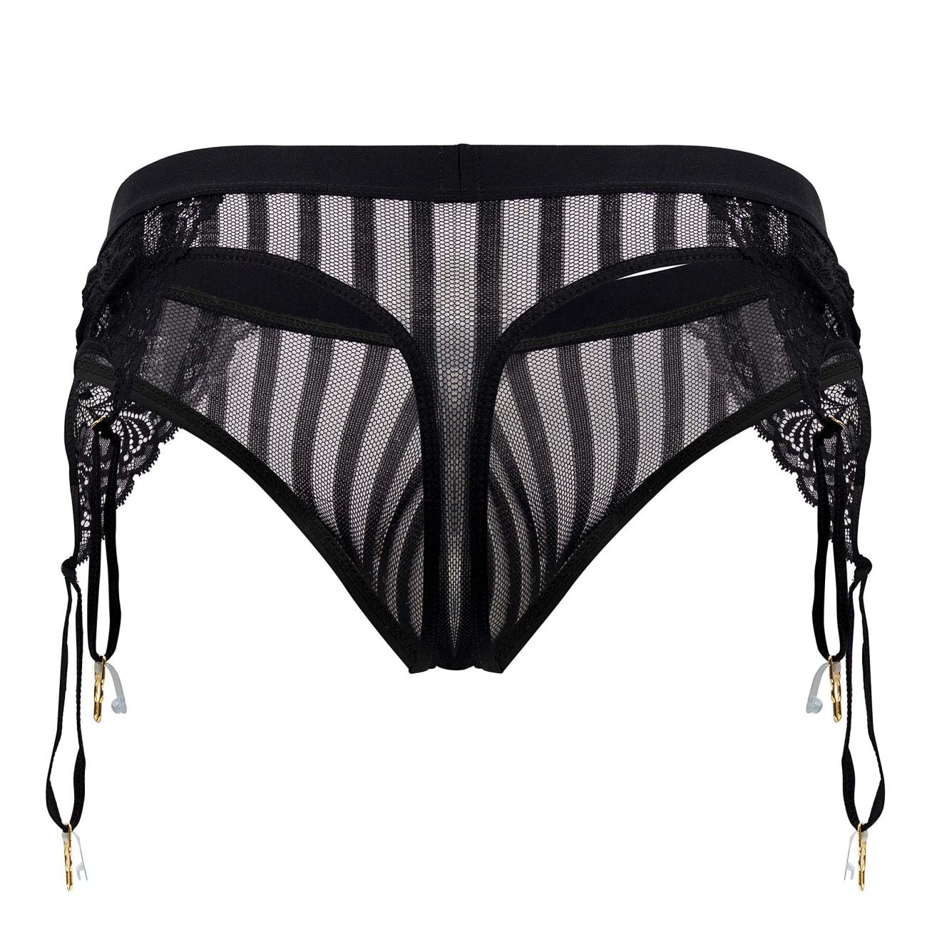 JCSTK - CandyMan 99766 Garter Thongs Black