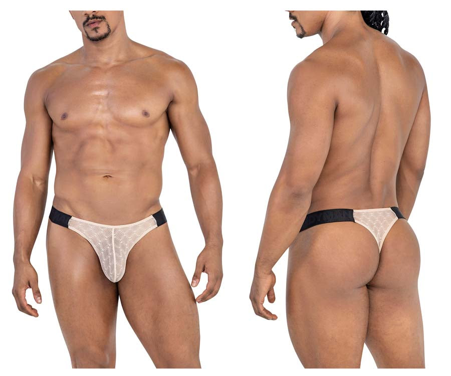 CandyMan 99771 Mesh Thongs Beige