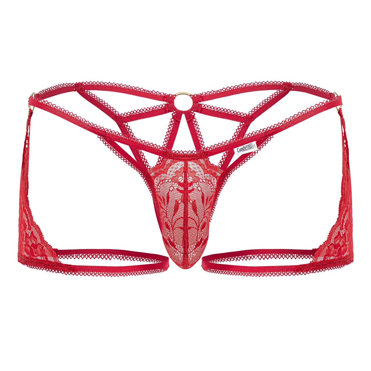 JCSTK - CandyMan 99773 Lace Trunks Thongs Red