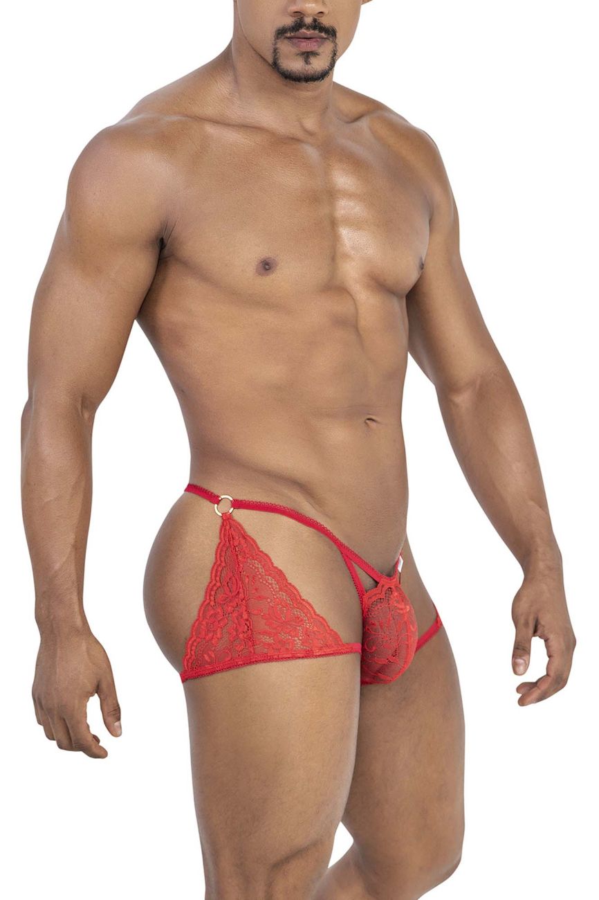 CandyMan 99773 Lace Trunks Thongs Red