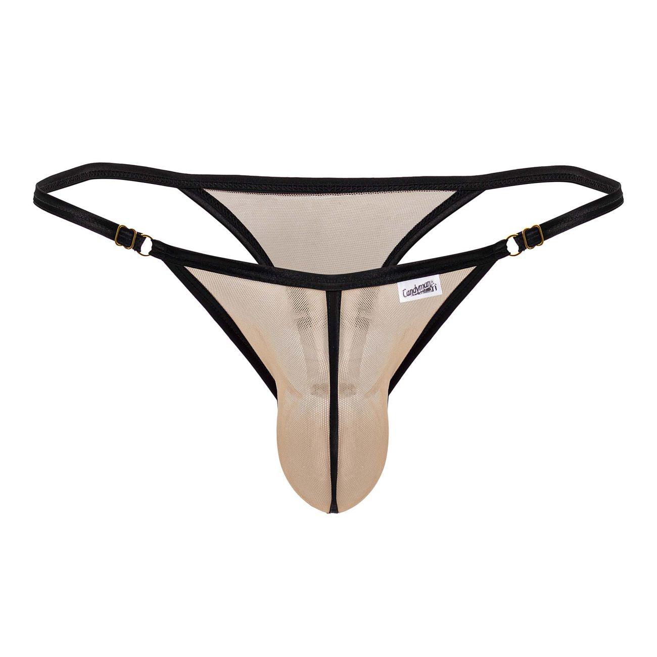 CandyMan 99776 Mesh Thongs Beige