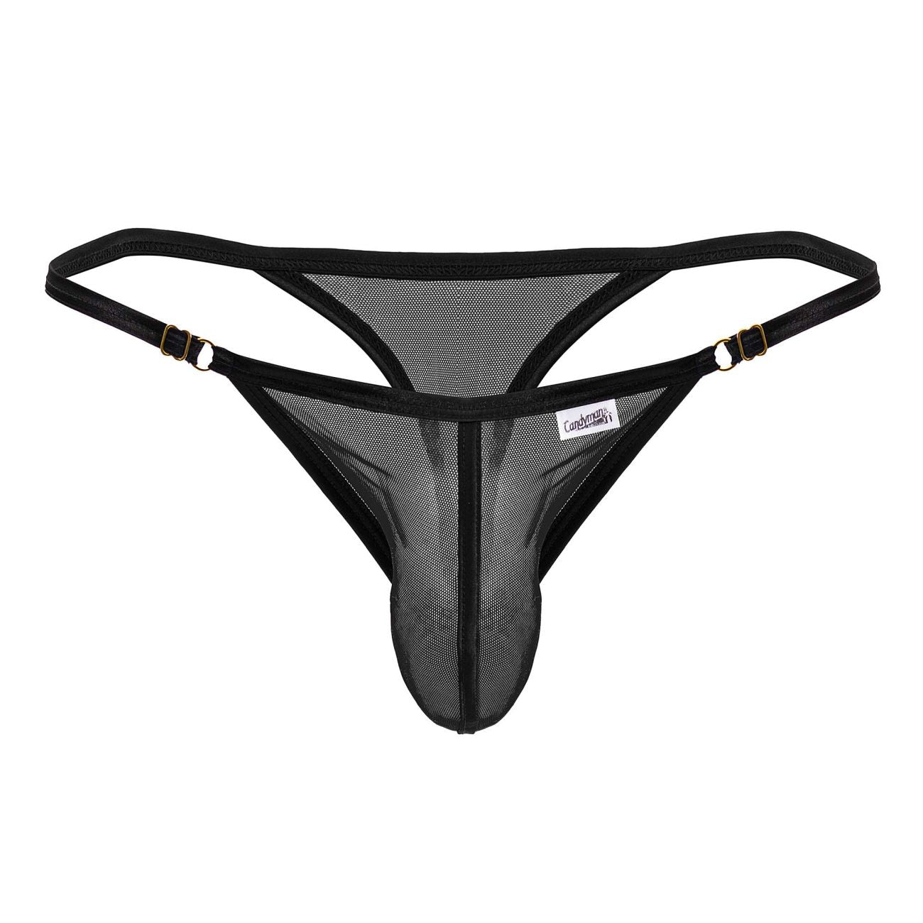 CandyMan 99776 Mesh Thongs Black