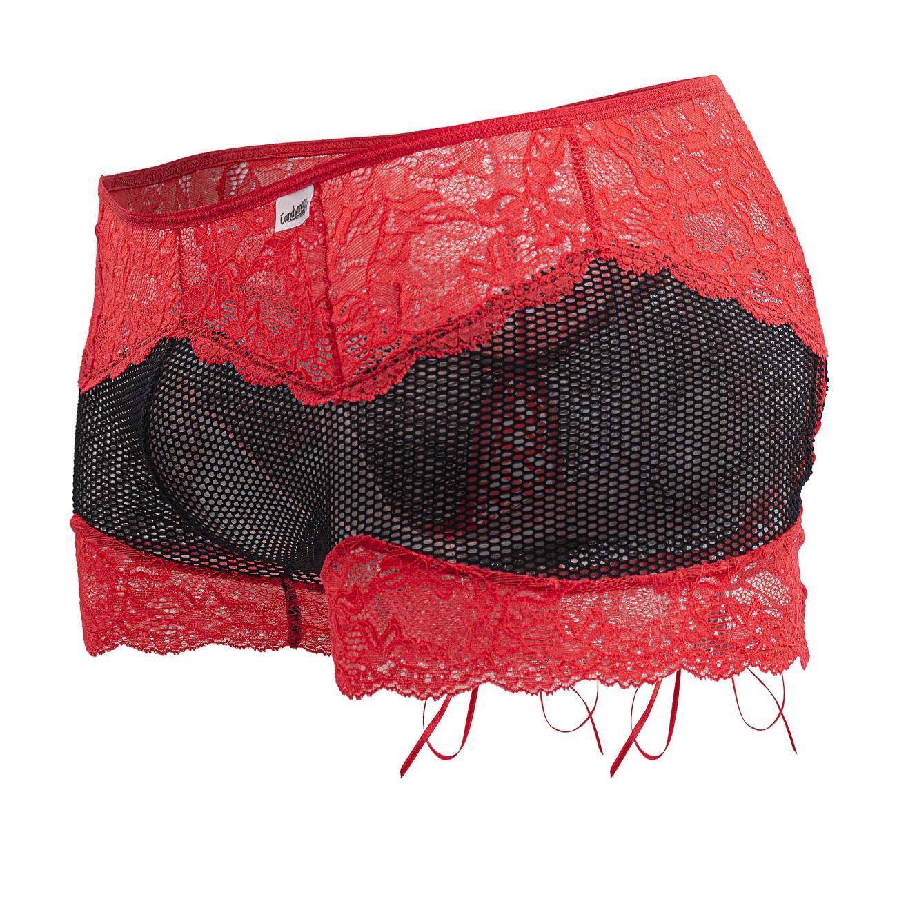 CandyMan 99779 Mesh Lace Trunks Black-Red