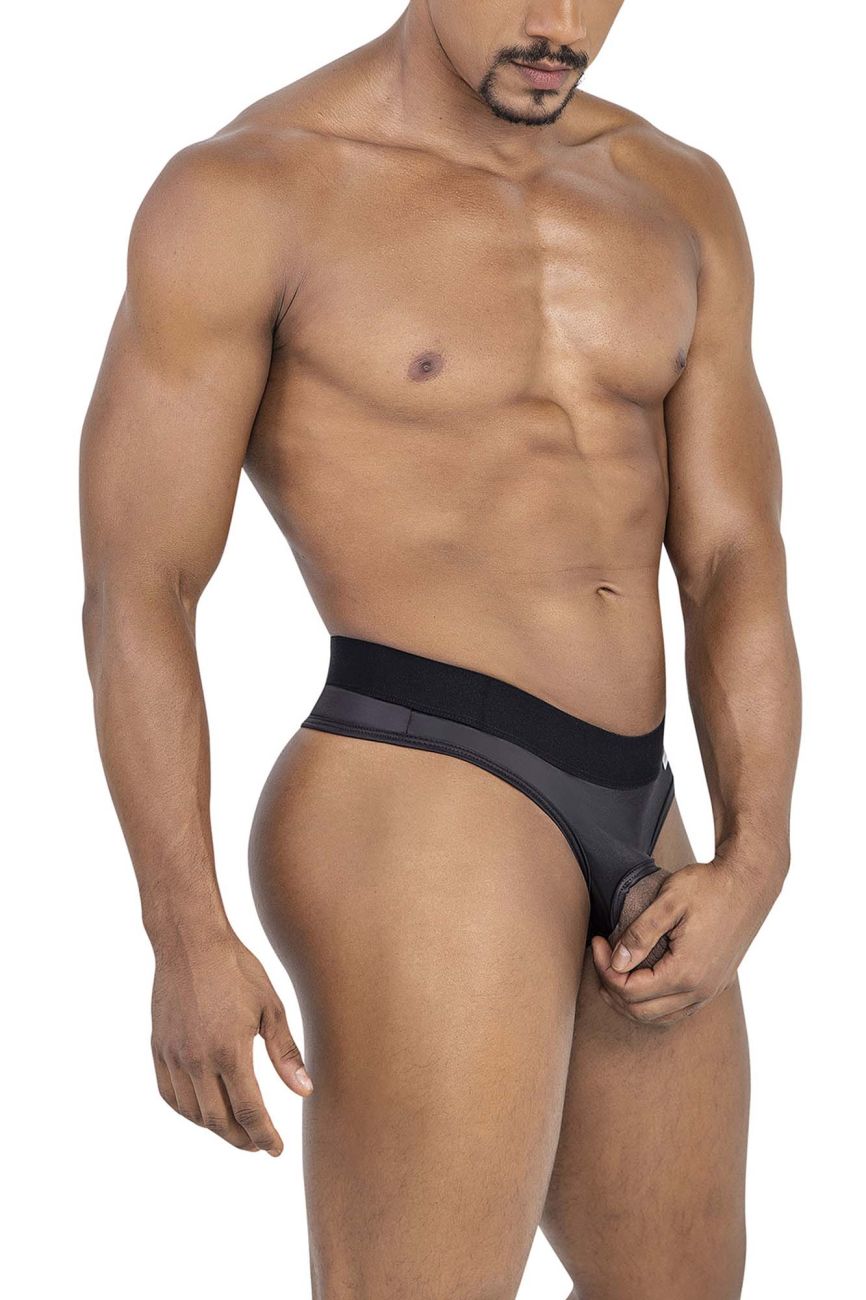 CandyMan 99781 Protuder Peek Hole Thongs Black