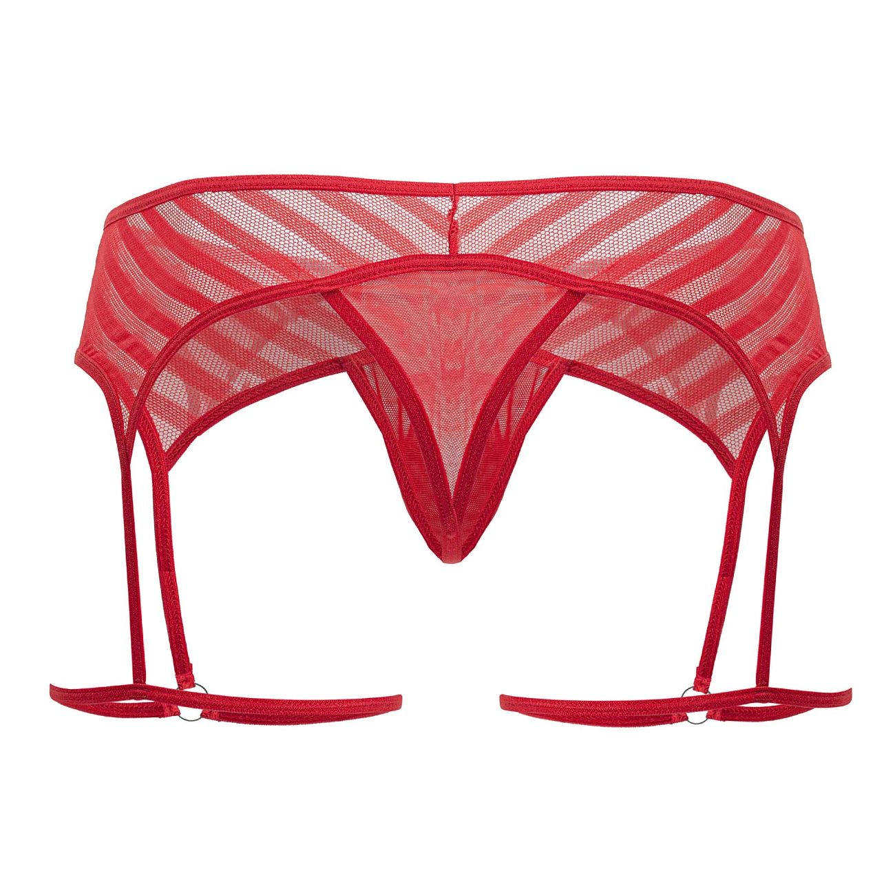 CandyMan 99792 Mesh Garter Thongs Red