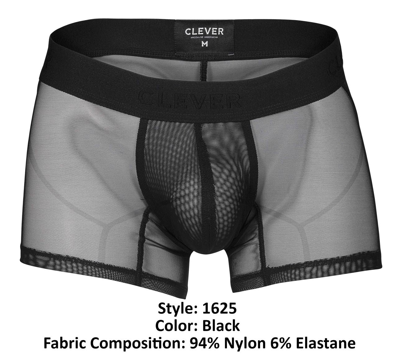 Clever 1625 Yin Yang Trunks Black