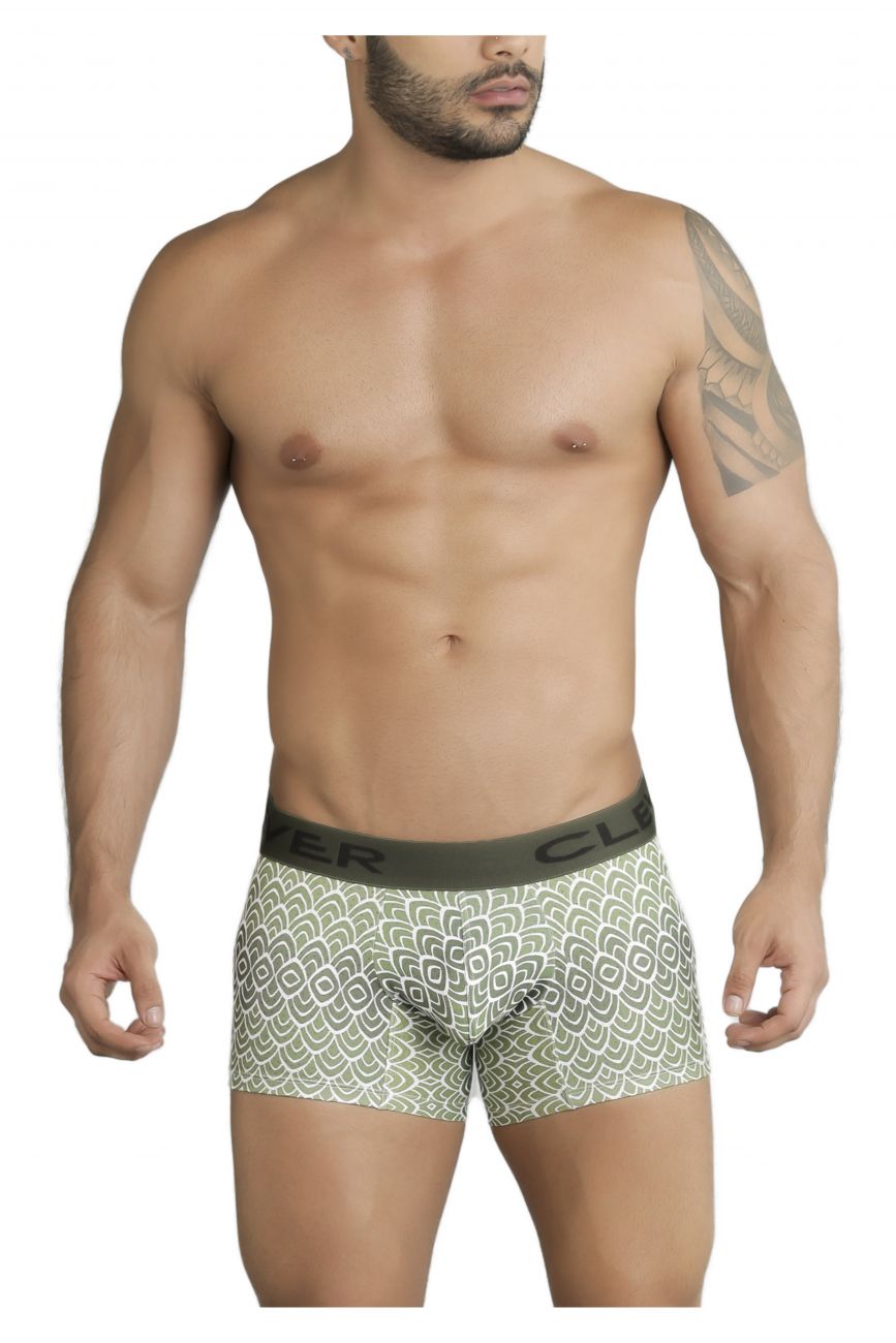 Clever 2199 Limited Edition Boxer Briefs Trunks Green Print