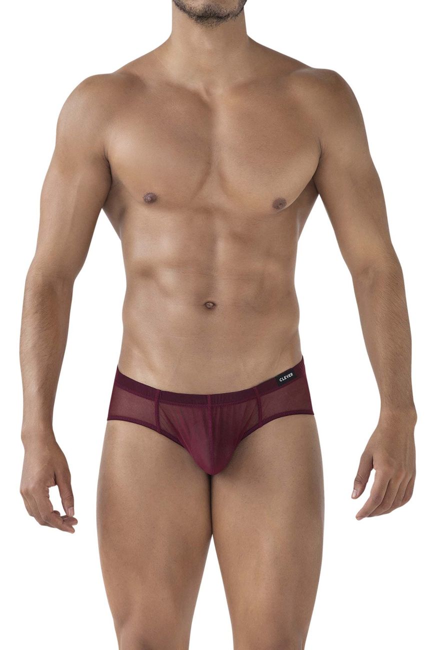 Clever 519962 3PK Australian Latin Briefs Red-Black-Grape