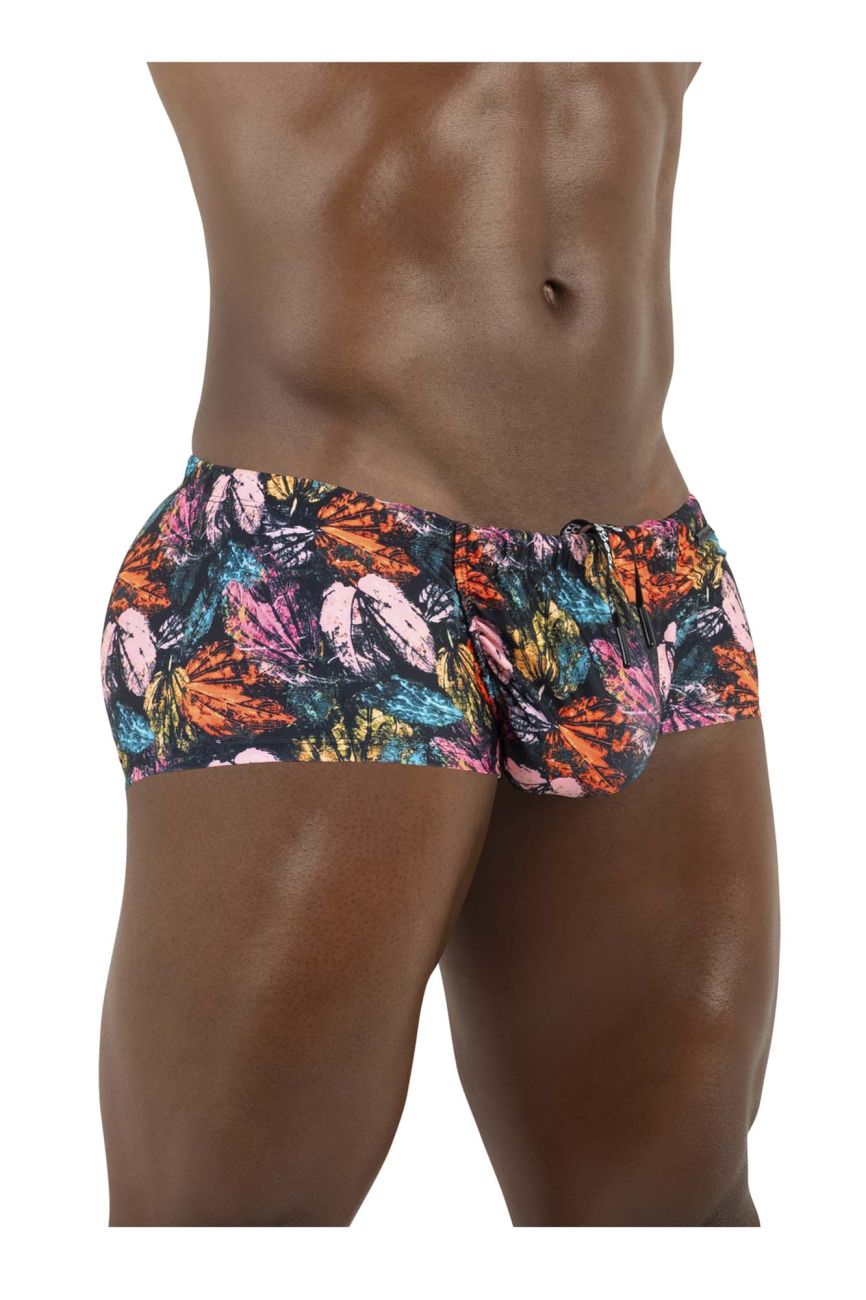 ErgoWear EW1696 FEEL SW Swim Trunks Pink Leaves