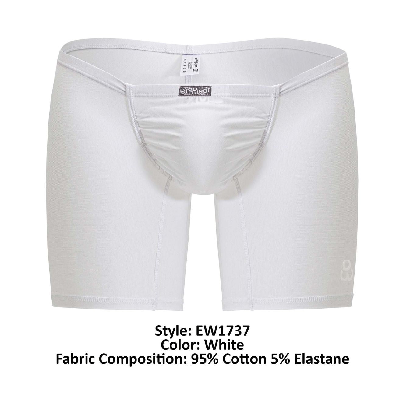 ErgoWear EW1737 FEEL GR8 Cotton Boxer Briefs White