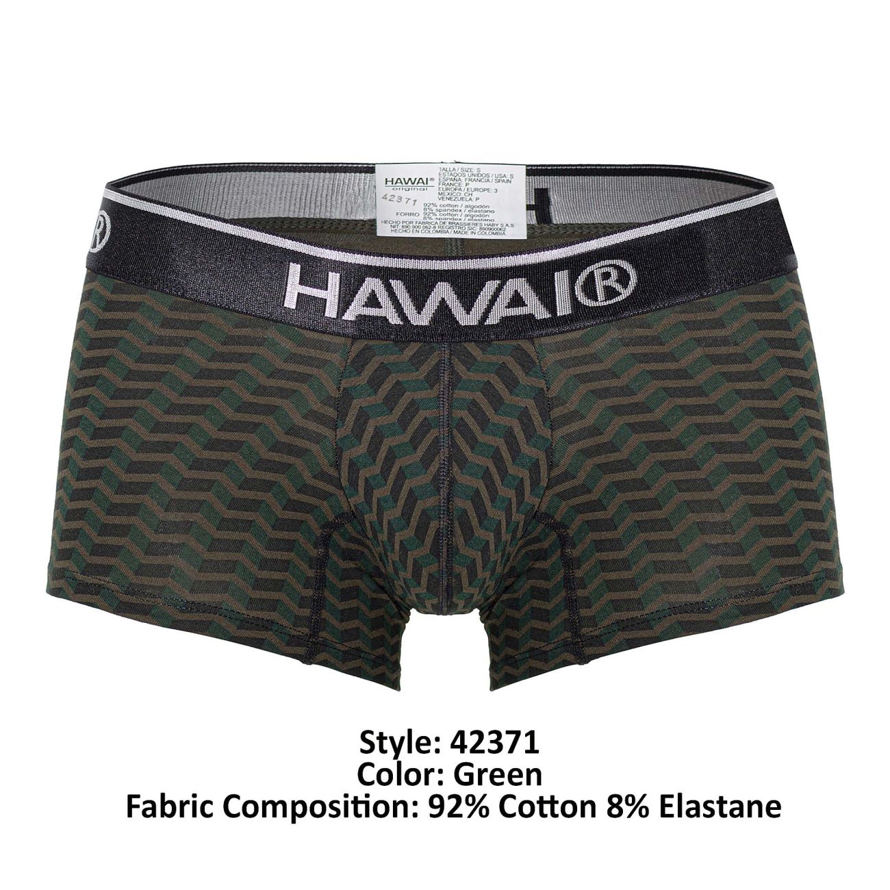 HAWAI 42371 Printed Trunks Green