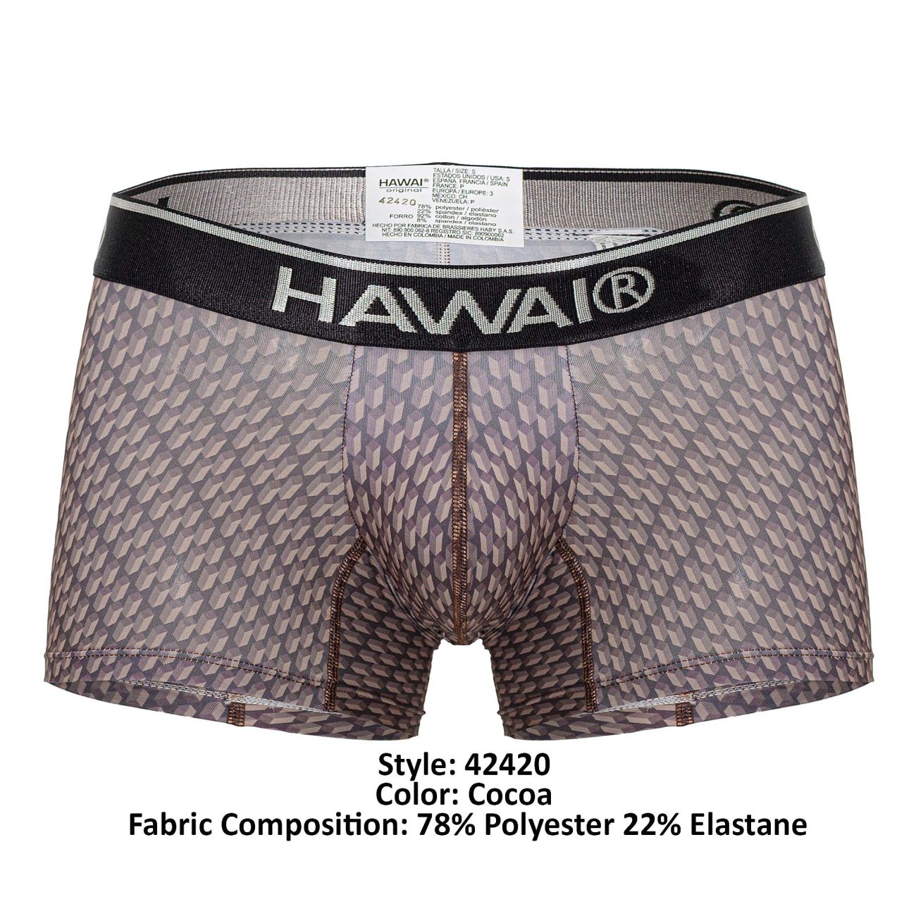 HAWAI 42420 Printed Trunks Cocoa