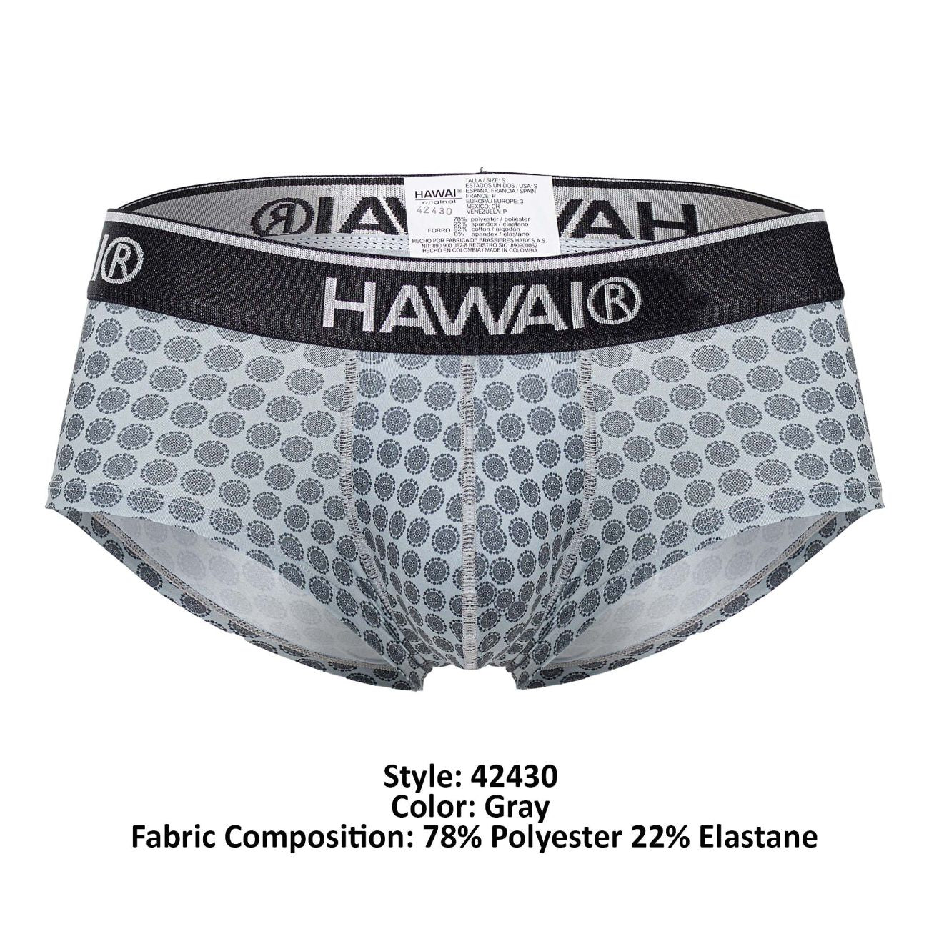 HAWAI 42430 Printed Briefs Grey