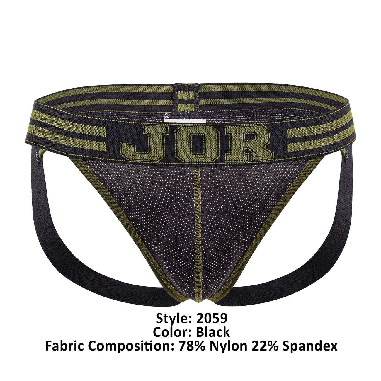 JOR 2059 College Jockstrap Black