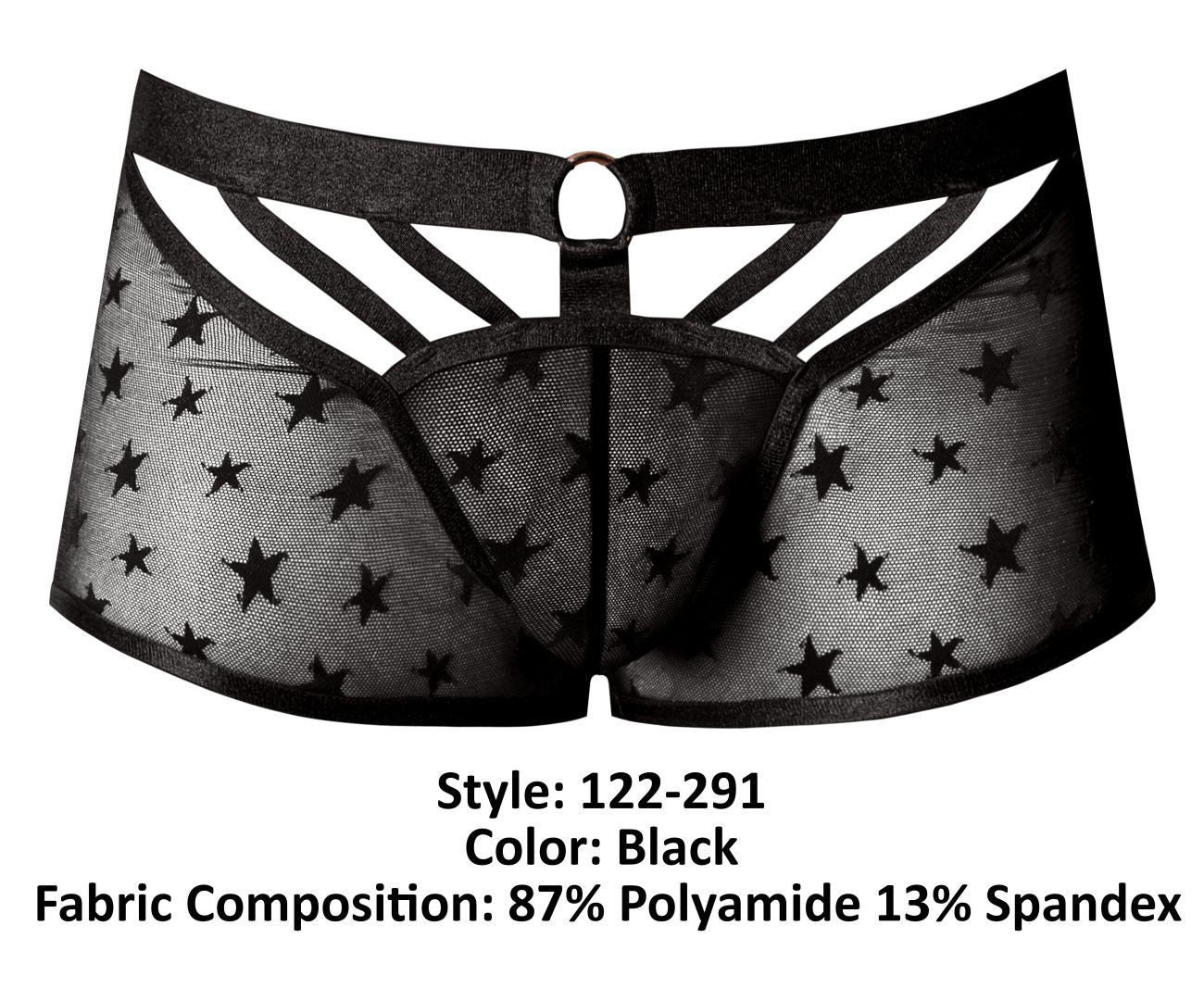 Male Power 122-291 Love Star Short with Ring Black