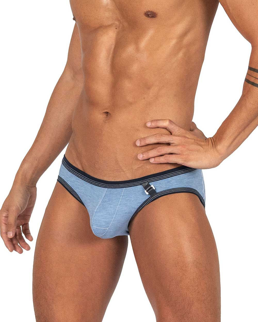 Private Structure LCUT4358 Barn Boy Low Rise Mini Brief Denim