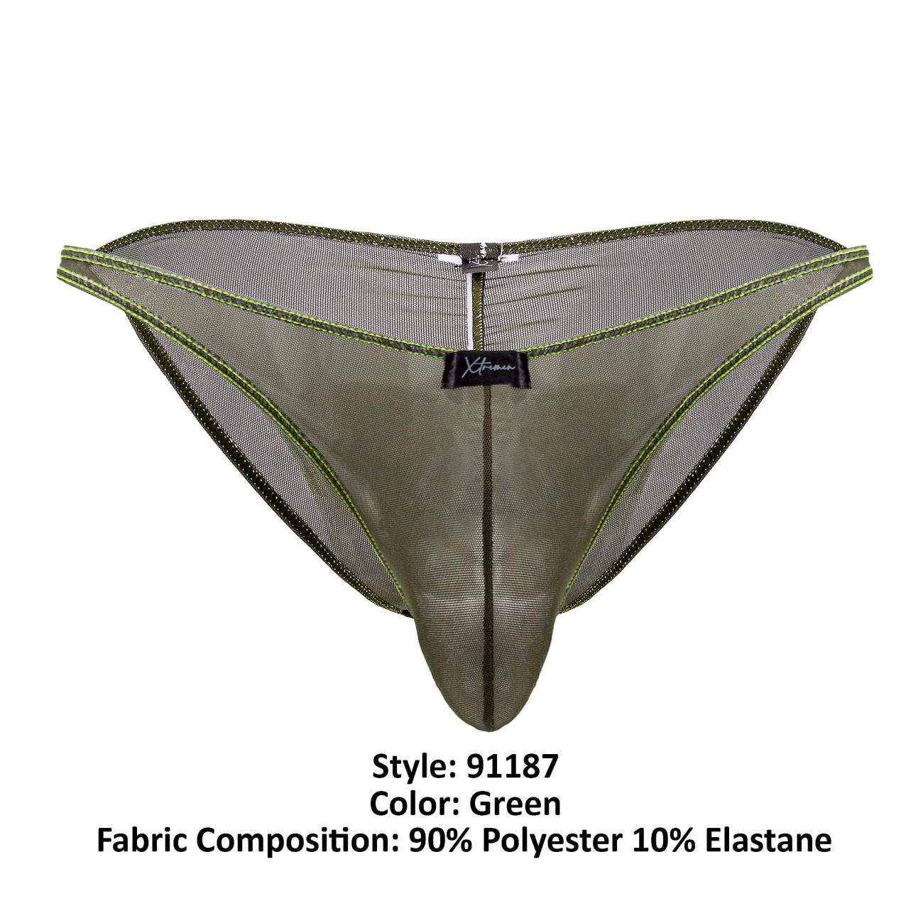 Xtremen 91187 Tulle Mesh Bikini Green