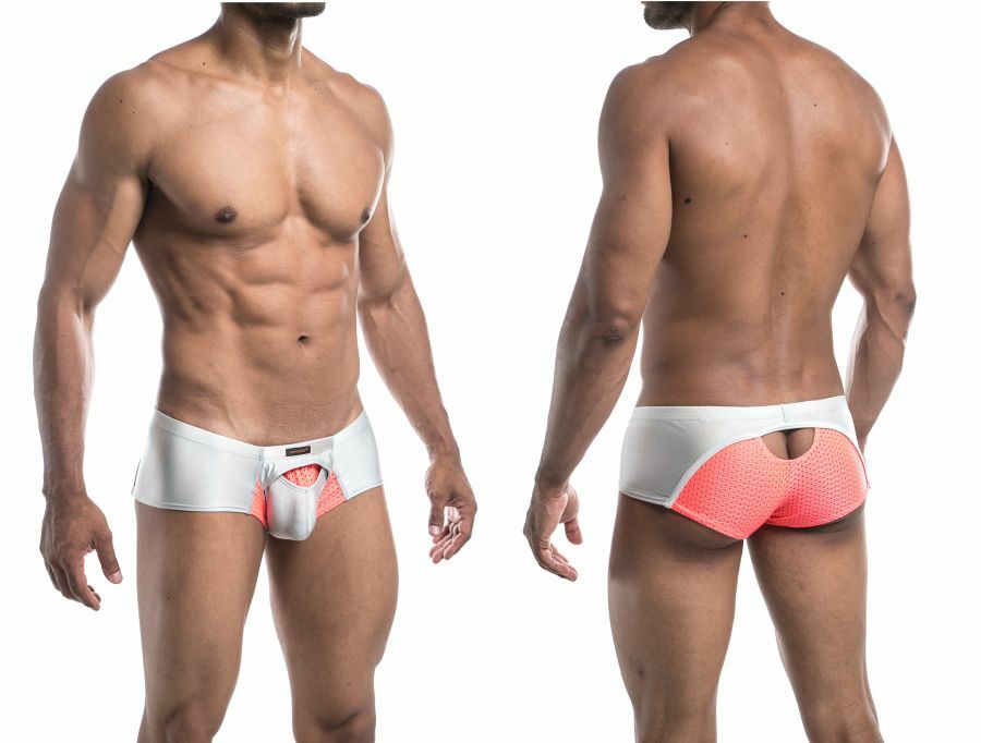 JCSTK - Mens Joe Snyder Sexiest Cheek Boxer Brief Coral and Gray