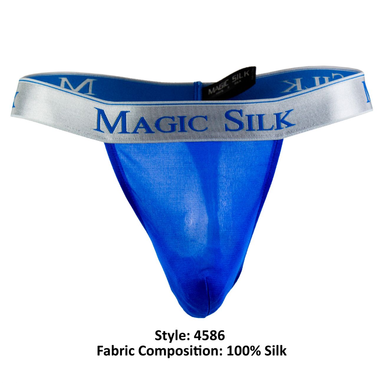 Magic Silk 4586 Silk Knit Micro Thong Cobalt