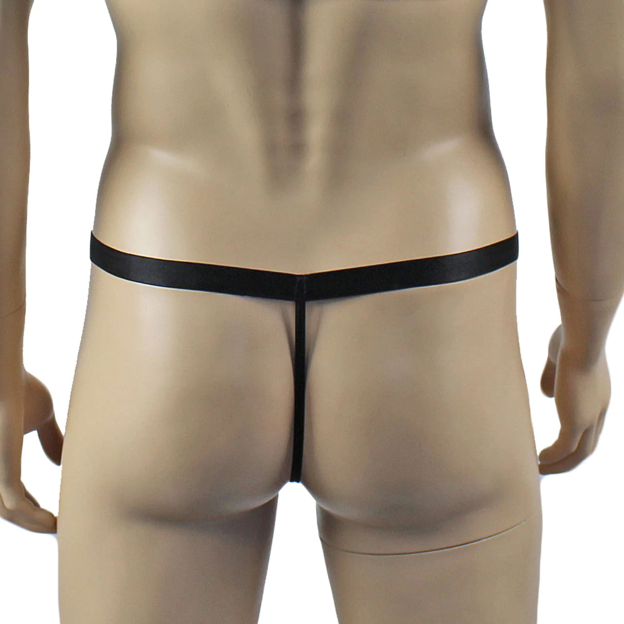 SALE - Mens Exotic Mesh G string with Adjustable Waist Strap Black